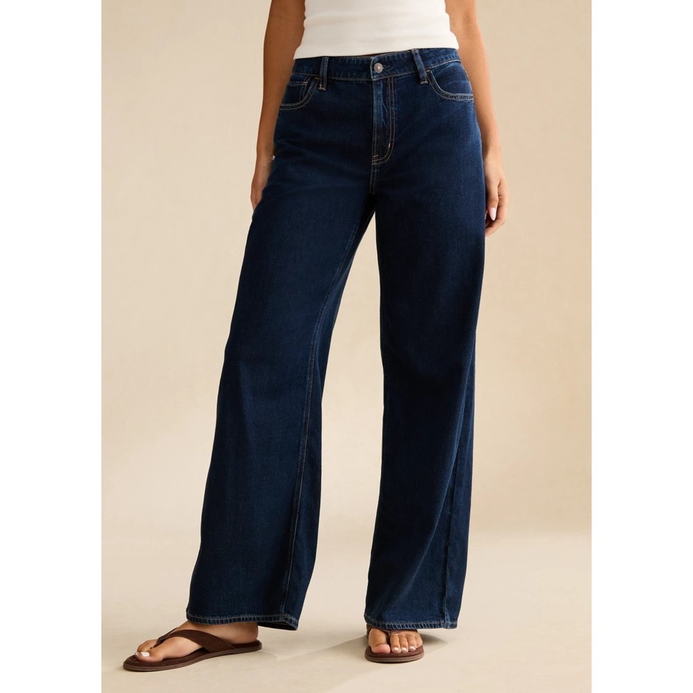 American Eagle Wide Leg Jeans Dark Wash